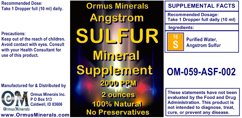 Angstrom Sulfur Mineral Supplement 2 ounces